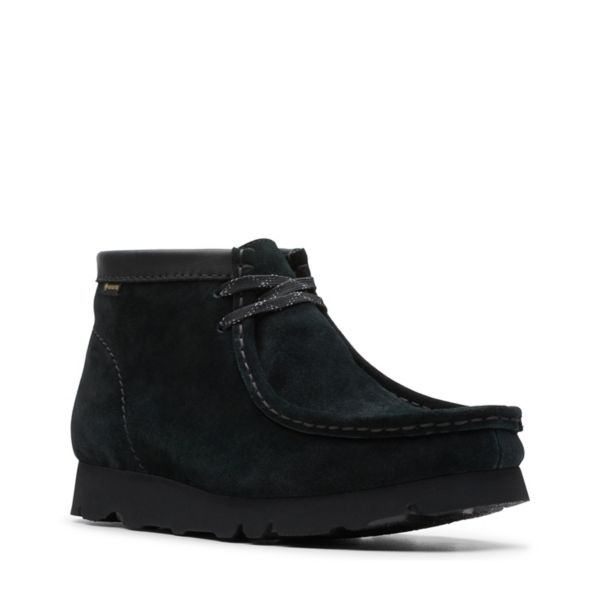 Clarks Womens Wallabee Boot GORE-TEX Ankle Boots Black | UK-7913642